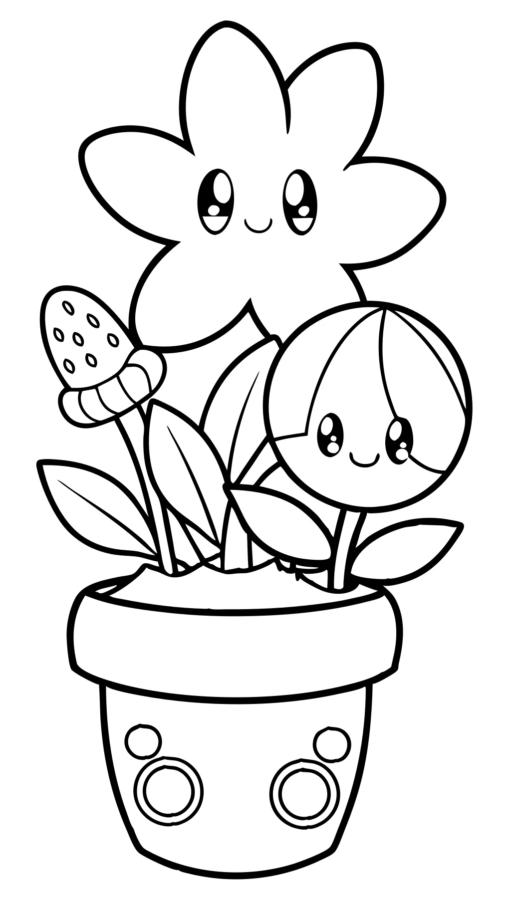 coloriages de plante mignonne